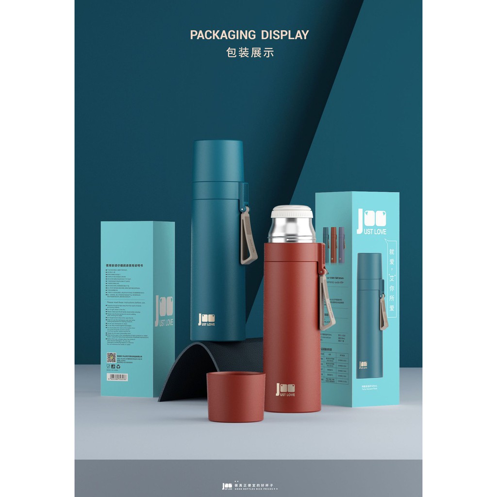 Bình giữ nhiệt dung tích 500ml Phích giữ nhiệt cỡ lớn Just Love có nắp cốc | BigBuy360 - bigbuy360.vn