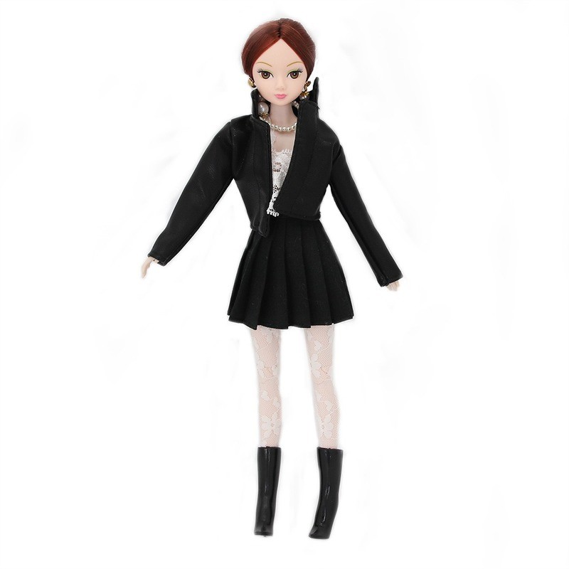 Bộ Trang Phục Gồm Áo Khoác Jean Và Quần Da Denim Dành Cho Búp Bê Barbie