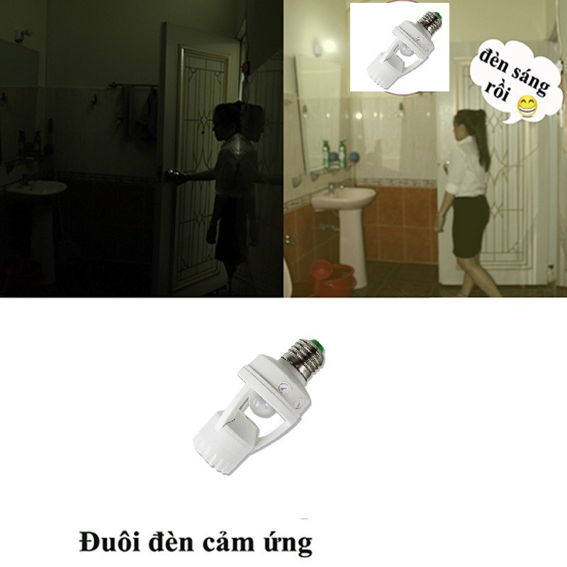 Đui đèn cảm ứng hồng ngoại đui xoáy kawa SE27