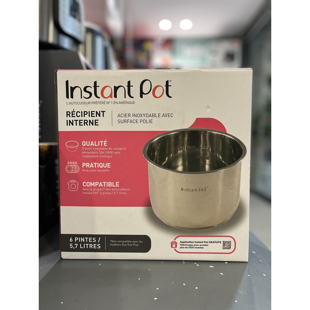 Phụ kiện lòng nồi inox Instant Brands cho nồi áp suất đa năng Instant Pot dung tích 5,7L