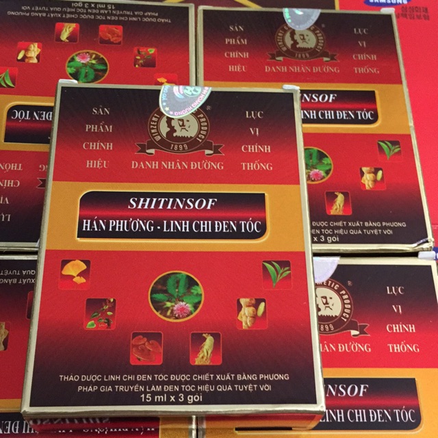 Dầu gội đen tóc shitinsof - linh chi đen tóc