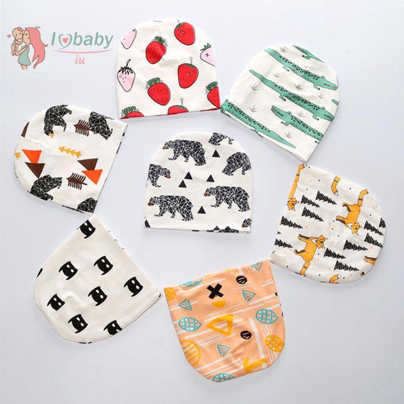 Mũ Trùm Đầu Chất Liệu Cotton Xinh Xắn Cho Bé