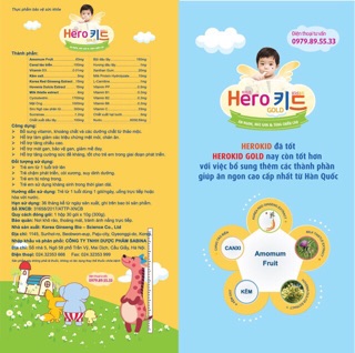 HERO GOLD - bé ăn ngon - tăng chiều cao - tăng đề kháng