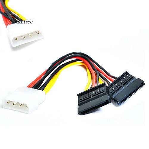 (Hàng Có Sẵn) Dây Cáp Chuyển Đổi Từ 4 Pin Ide Molex Sang 15 Pin 2 Serial Sata