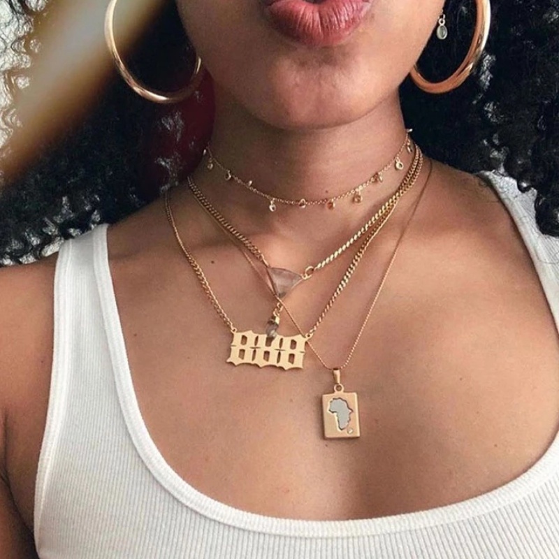 Vòng Cổ Choker Bằng Thép Không Gỉ Mặt Hình Thiên Thần Ác Quỷ 111 222 333 444 555 666 777 888 999