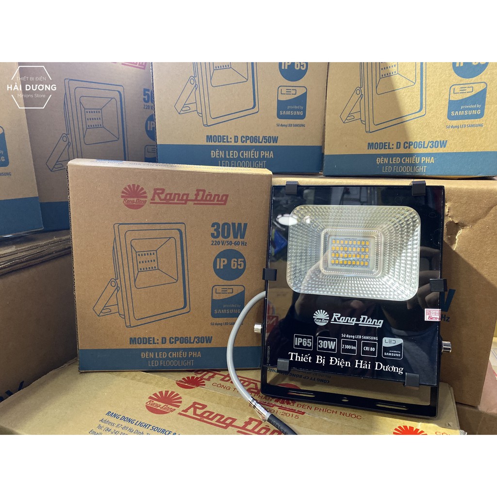 Combo Bộ 3 Đèn LED chiếu pha 20W - 30W Rạng Đông Model D CP06L Chip Led Samsung - Bảo Hành 24 Tháng