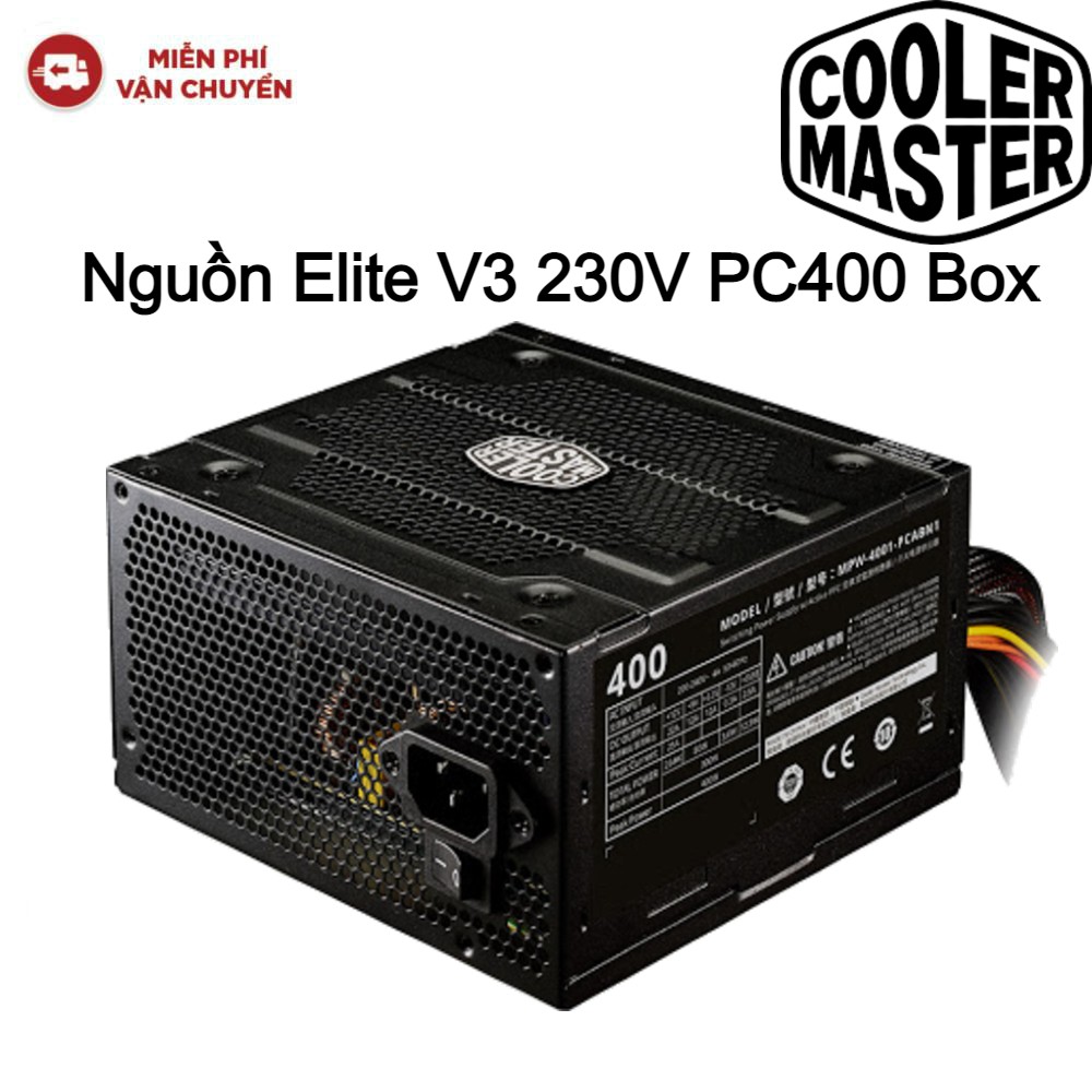 Nguồn máy tính COOLER MASTER Elite V3 230V PC400 Box (400W) Hàng chính hãng new 100%