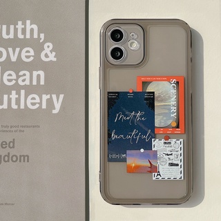 Mềm Ốp Điện Thoại Dẻo Trong Suốt Họa Tiết Nhãn Dán Độc Đáo Cho iphone 7 8 plus x xr xs 11 12 13 14 15 mini pro max se 2020