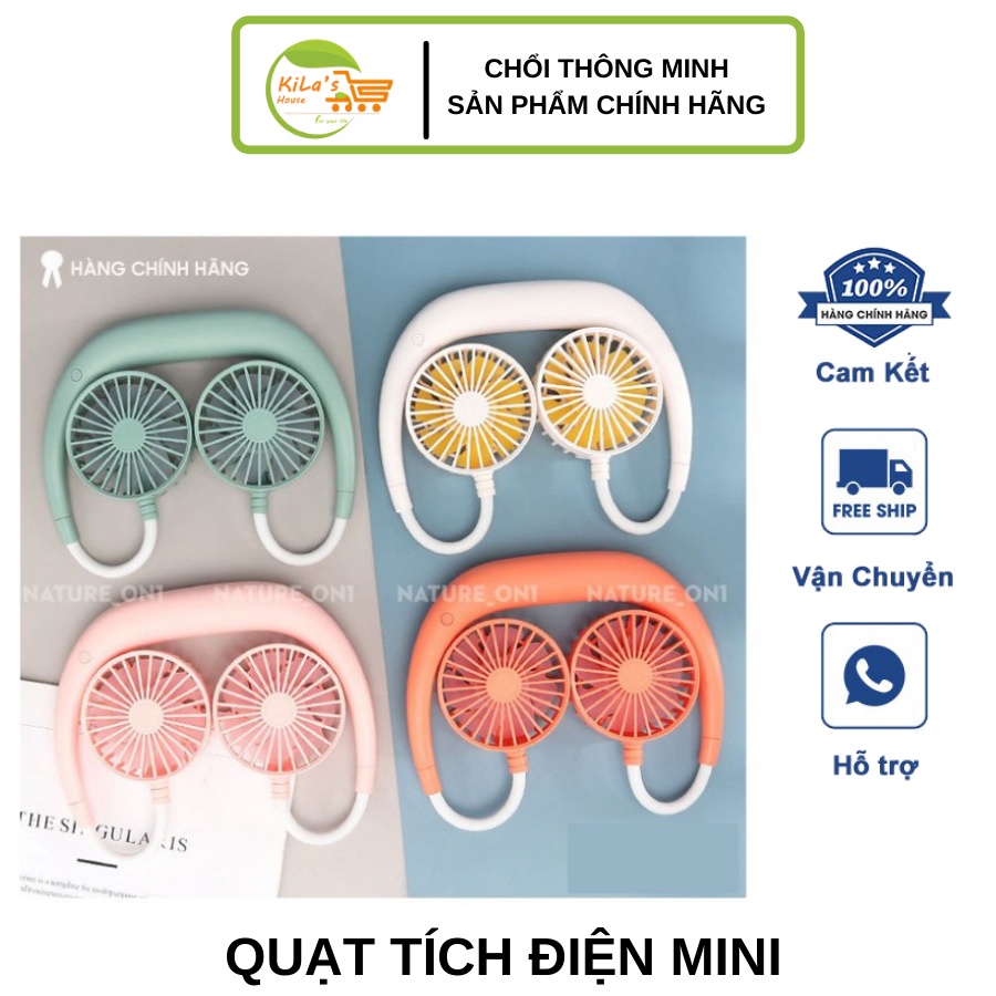 Quạt cầm tay tích điện mini - Quạt mini cho dân văn phòng, học sinh, sinh viên siêu tiện dụng