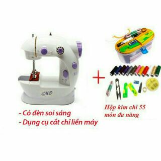 COMBO MÁY MAY MINI VÀ HỘP KIM CHỈ ĐA NĂNG