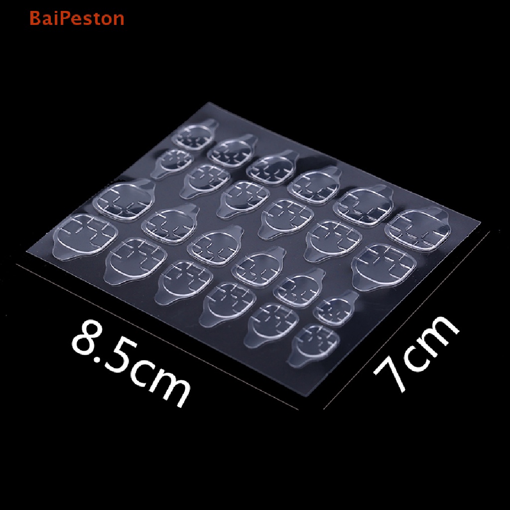 Set 5 Tờ / 24 Miếng Dán Móng Tay Giả Hai Mặt Tự Dính DIY