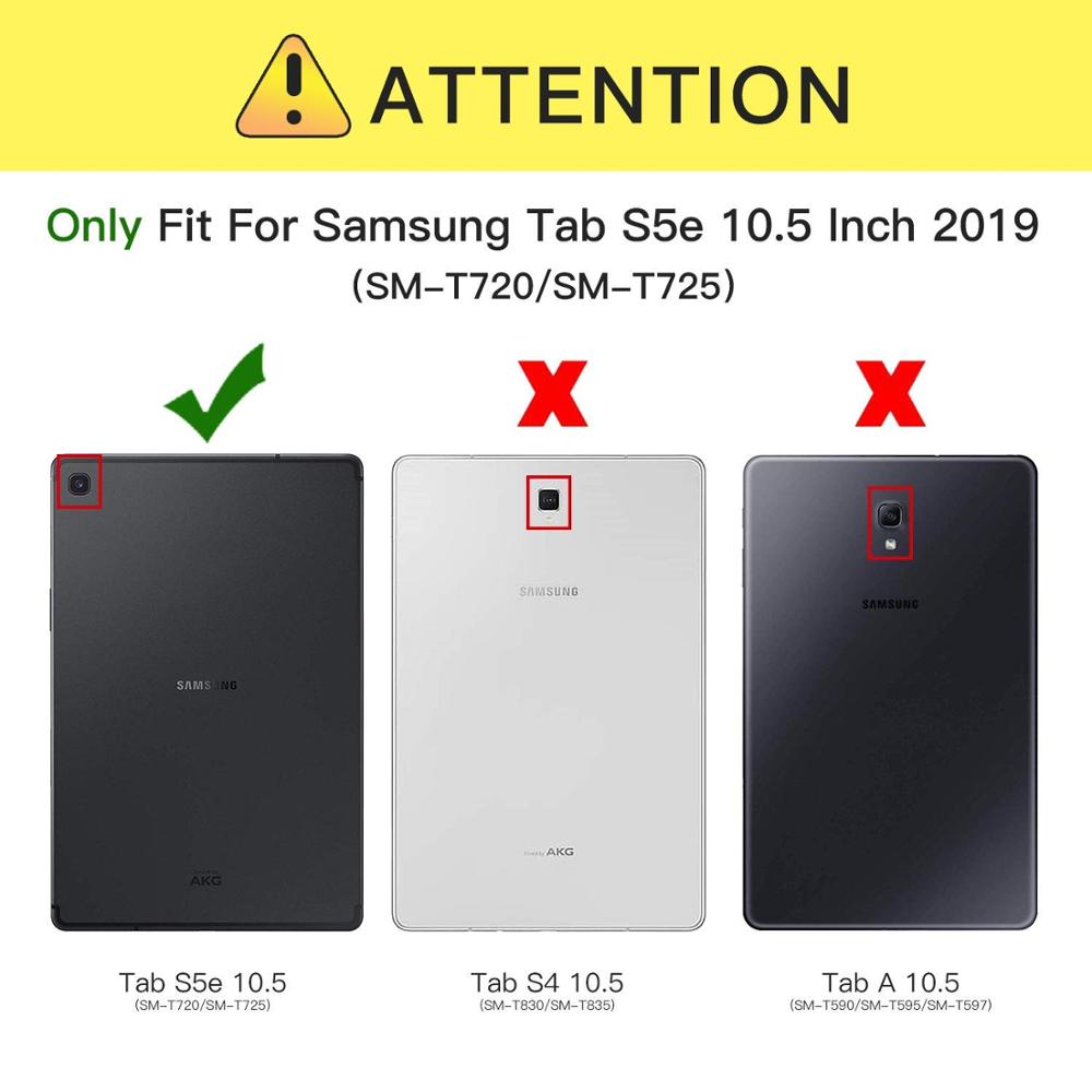 Vỏ PU bảo vệ xoay 360 độ cho máy tính bảng Samsung Galaxy Tab S5E 2019 SM-T720 SM-T725