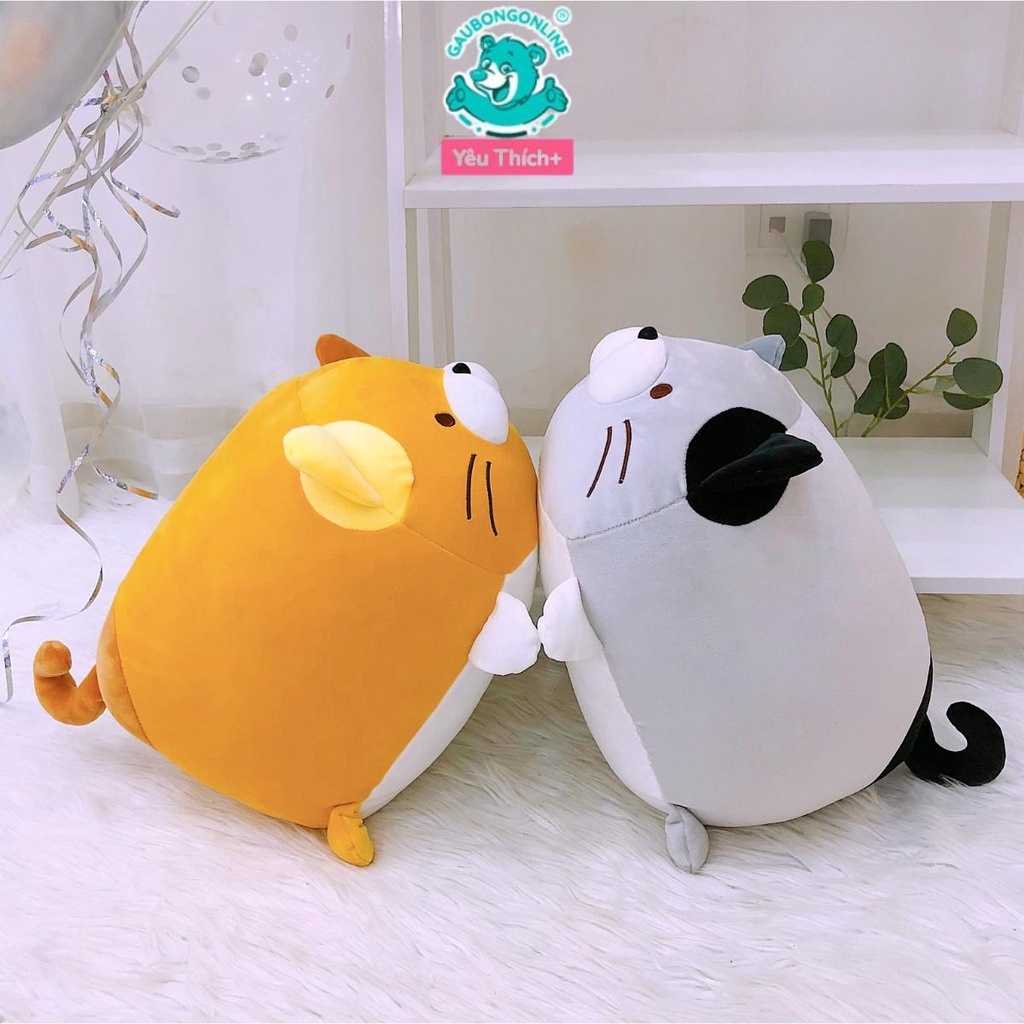 Mèo Bông Nằm Béo Ôm Mềm Mịn, Gấu Bông Mèo Dễ Thương Gaubongonline