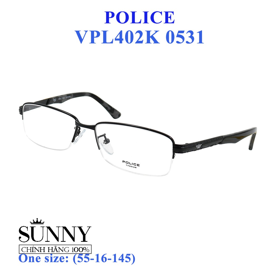 Gọng Kính Unisex Police VPL402K