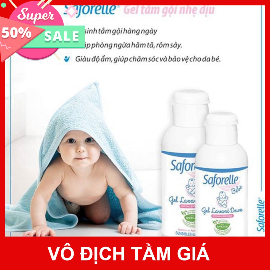 [CHÍNH HÃNG] Gel tắm gội dịu nhẹ cho bé Saforelle BeBe Gel Lavant Doux 250ml Date 10/2021