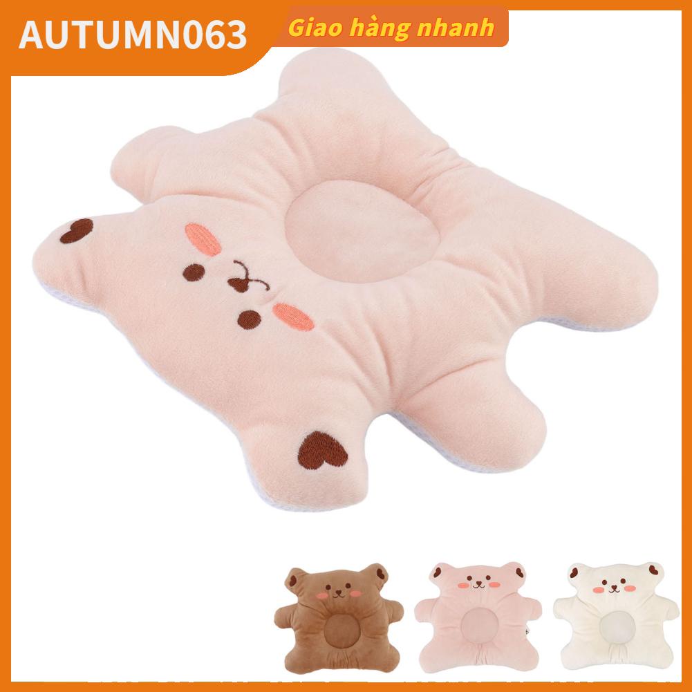 Autumn063 Gối định hình đầu trẻ em mềm mại thoáng khí Phòng ngừa hội chứng bằng cho sơ sinh từ 0 đến 1 tuổi