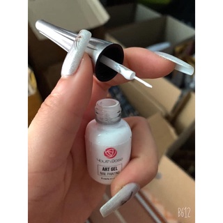 Cọ nét gel hoa hồng (lẻ đen,trắng)-Sơn cọ nét nail