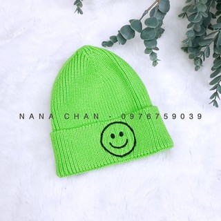 [M021] Mũ len mặt cười mẫu 1 1T-5T
