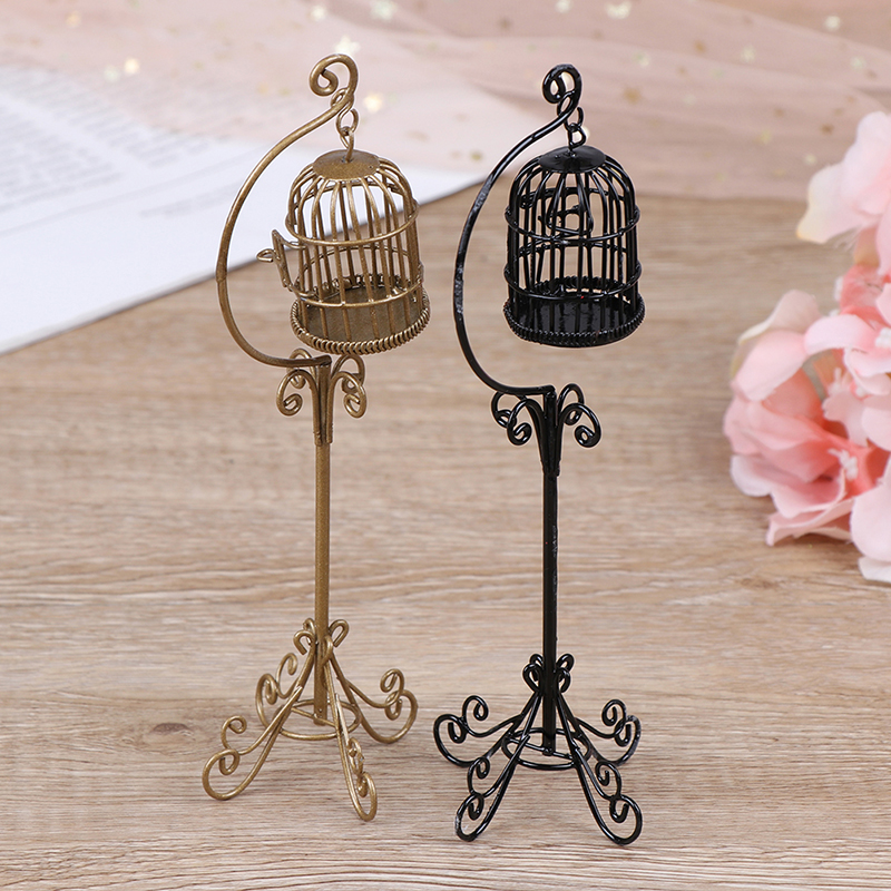 Mô Hình Lồng Chim Mini Bằng Kim Loại Tỉ Lệ 1: 12