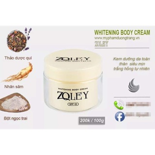 Kem dương trắng da toàn thân Zoley
