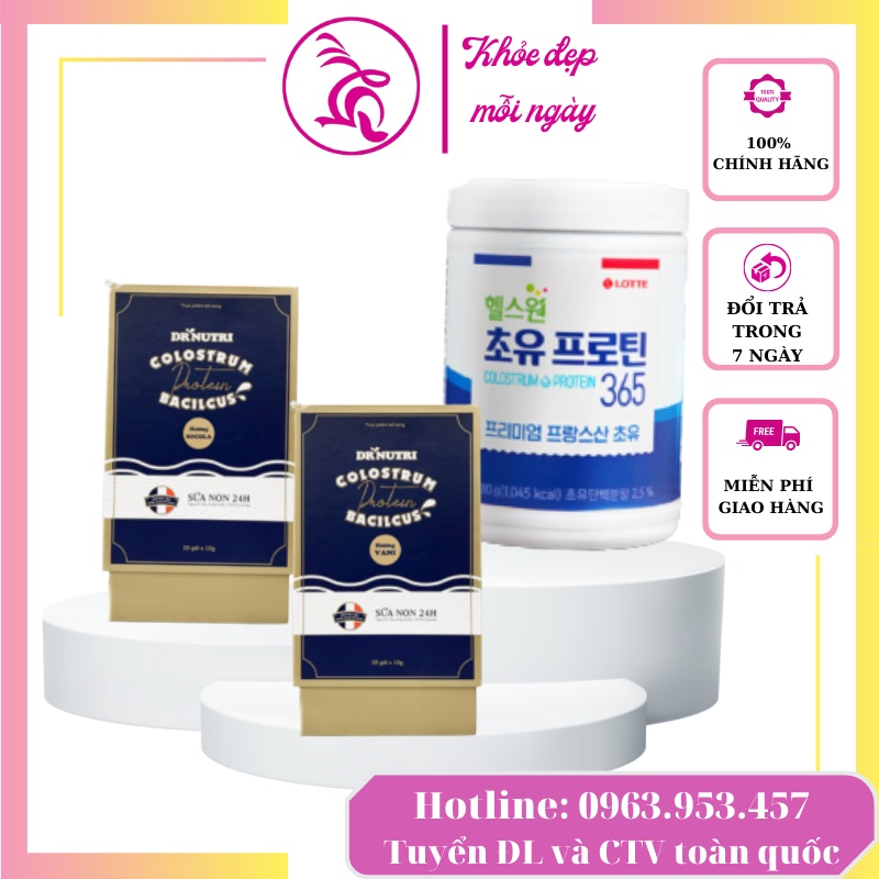 Sữa non Colostrum Protein 365 Bacilcus Socola Bacilcus Vani giúp cơ thể tăng đề kháng tối đa hồi phục sức khỏe