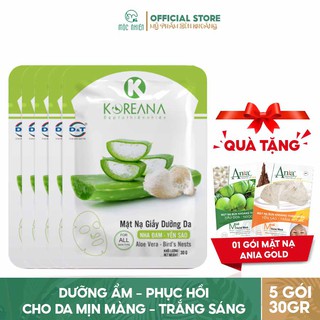 Combo 5 gói mặt nạ giấy Nha Đam - Yến Sào Koreana 30gr.