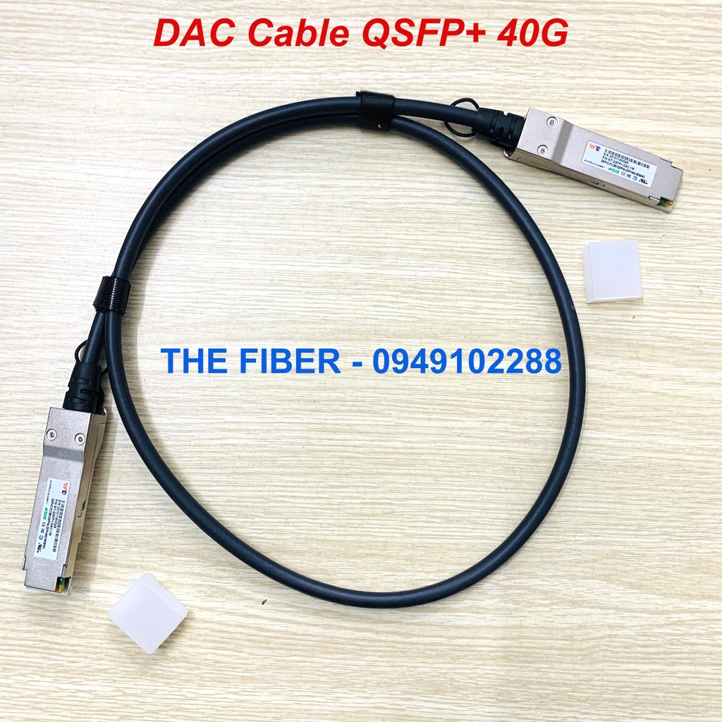 Dây quang DAC QSFP+-QSFP+ 40G đúc sẵn 02 đầu Module quang QSFP+ 40G - Dài 1M/3M/5M