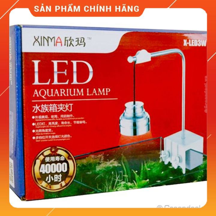 Đèn Rọi, Đèn Kẹp Led Xima 3W Ánh Sáng Trắng Cho Bể Cá Thủy Sinh 20cm-40cm