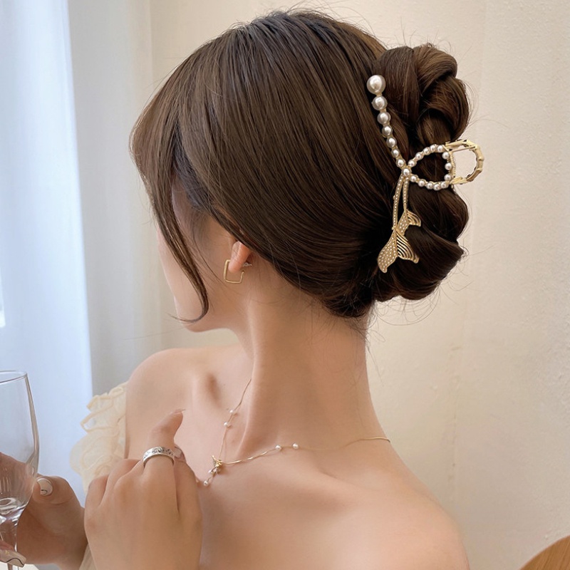 Kẹp Tóc Kim Loại Đính Đá Cao Cấp Phong Cách Hàn Quốc Cho Nữ