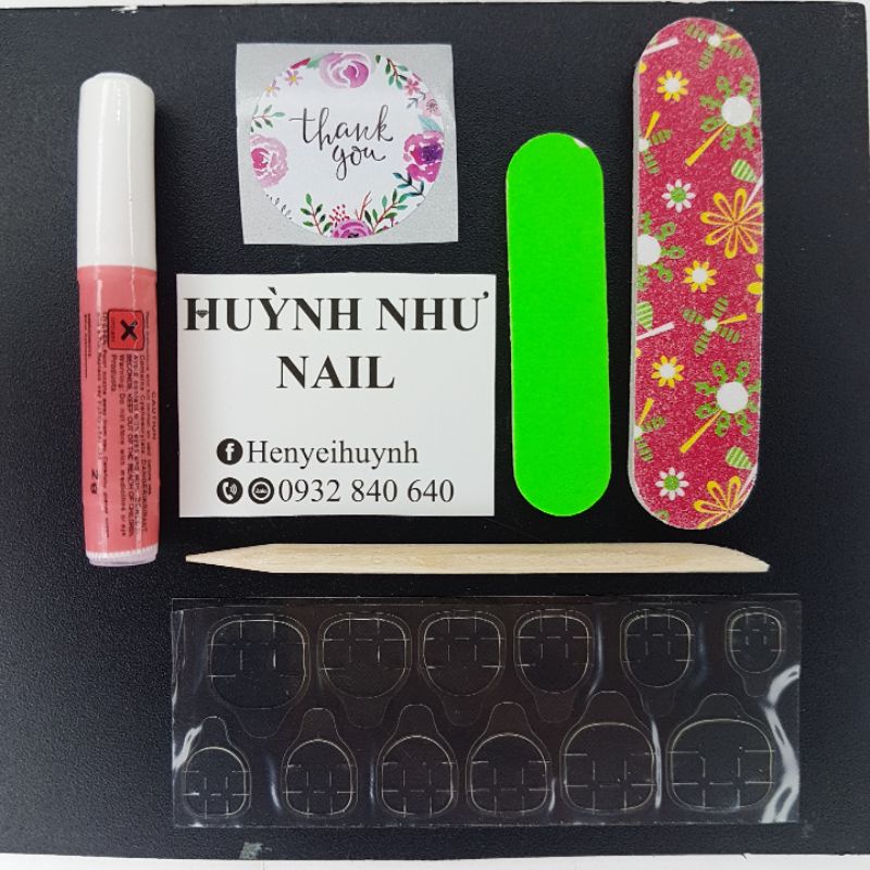 10 SET KEO DÁN MÓNG+PHỤ KIỆN ĐI KÈM CHUYÊN NAIL BOX