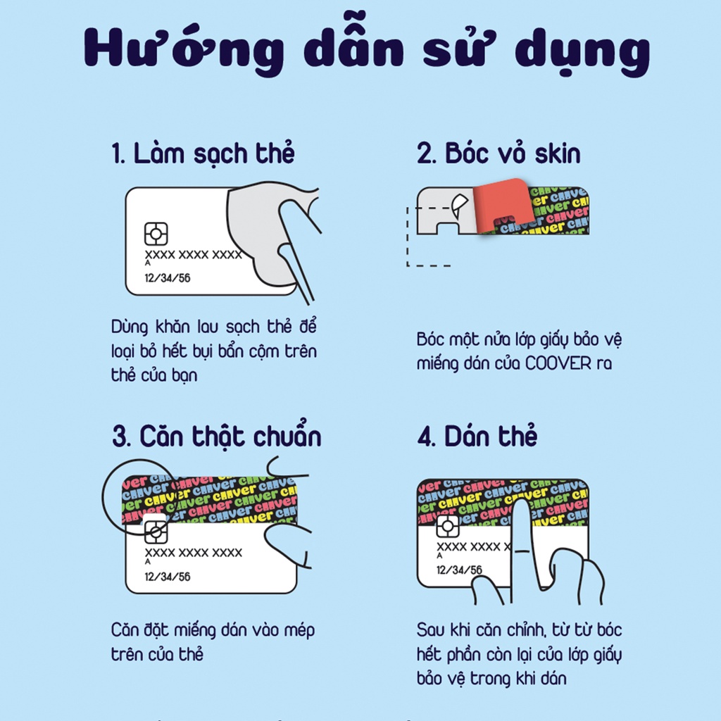 MIX - Miếng dán thẻ FREESHIP – Miếng dán thẻ ngân hàng/thẻ ATM, thẻ chung cư, thẻ thang máy, thẻ gửi xe,... COOVER