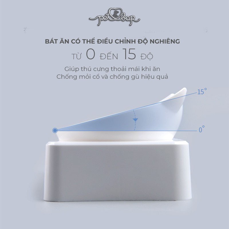 Bát ăn chống gù cho thú cưng kèm bình cấp nước tự động  – Chén ăn và uống dễ thương cho chó mèo (PET LYLY)