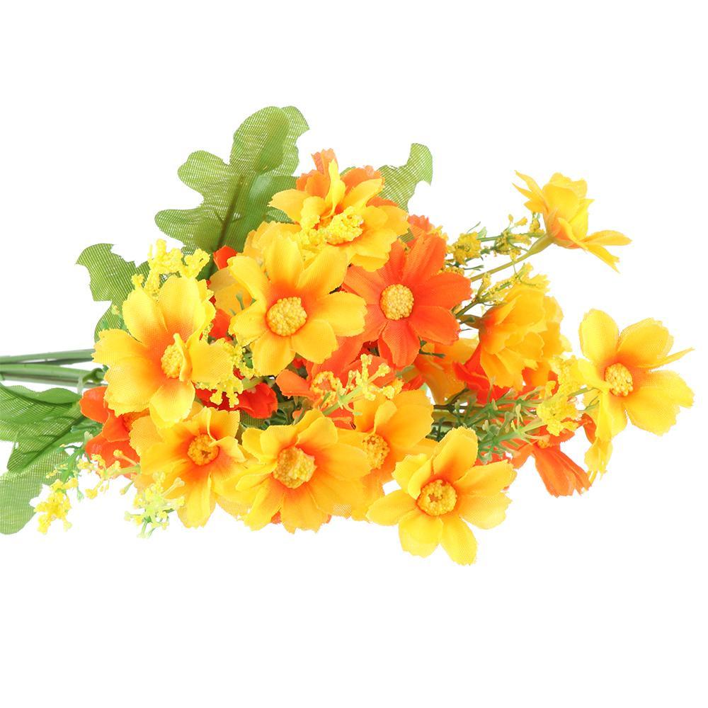 KRNY Bó 28 Bông Hoa Lụa Nhiều Màu