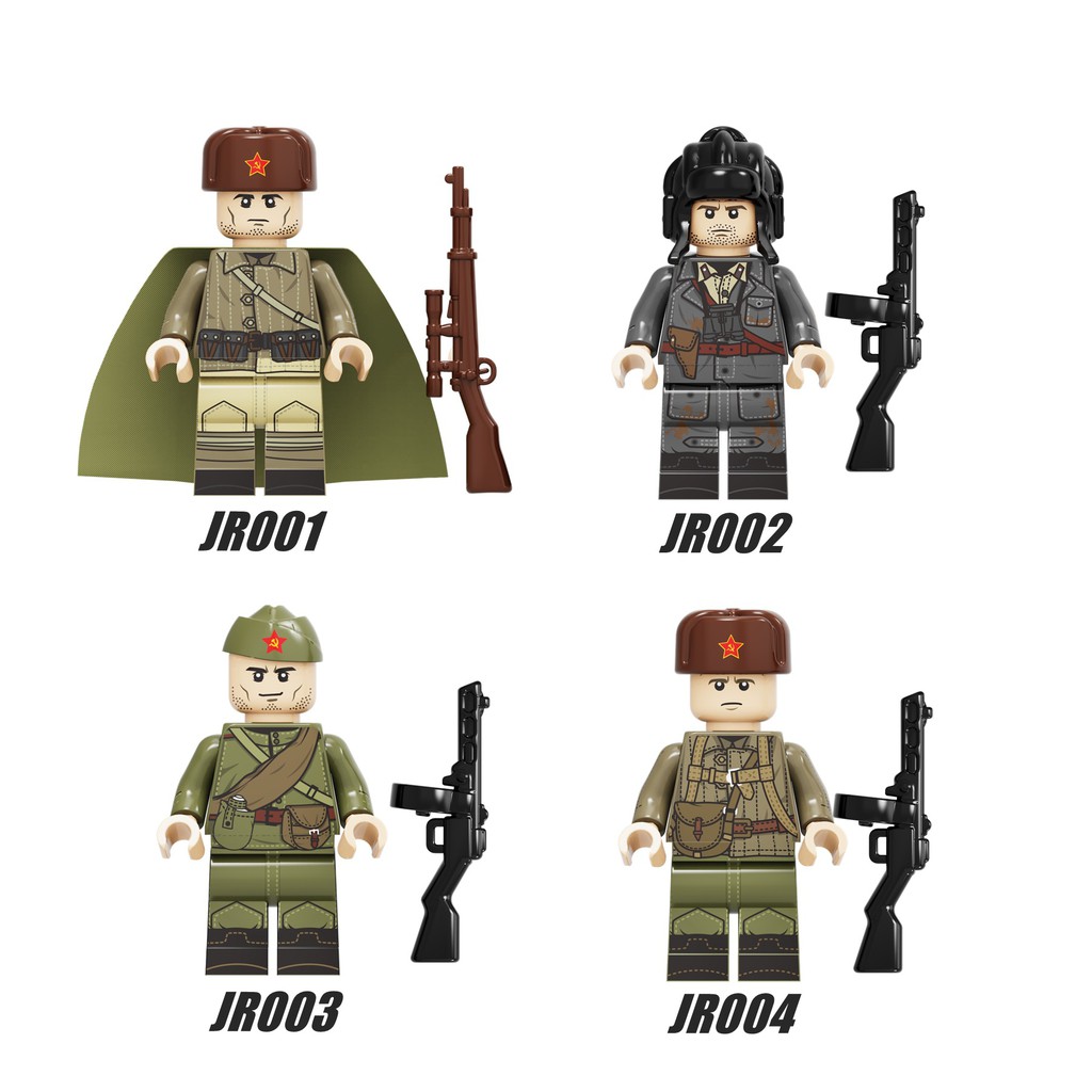 Minifigures Nhân Vật Lính Liên Xô Trong Thế Chiến 2 - Lắp Ráp Đồ WW II