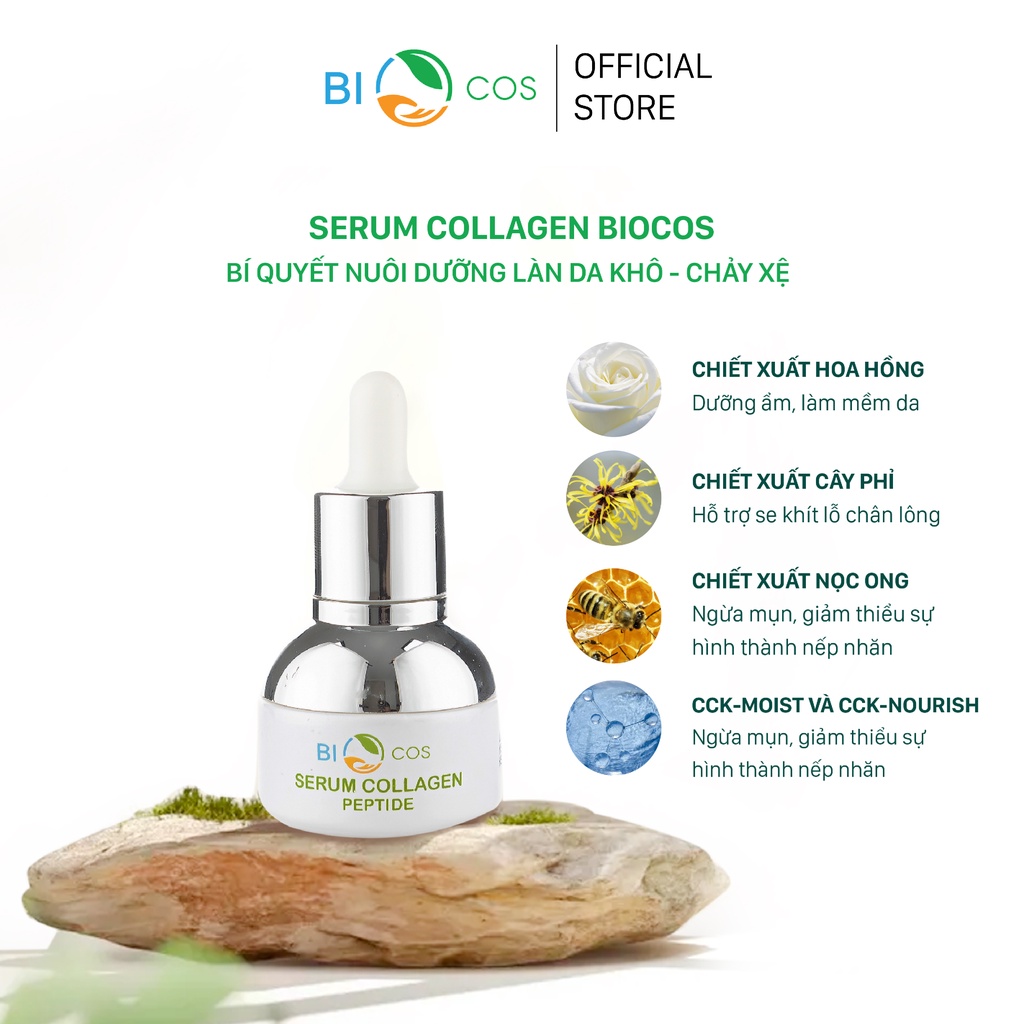 Serum Collagen Peptide Dưỡng Ẩm Và Làm Mềm Da, Tái Tạo Da Làm Mờ Thâm Nám BIO COSMETICS (20ml).