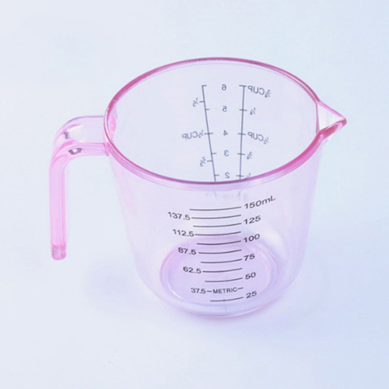 Cốc Đong Chất Lỏng Có Tay Cầm Bằng Nhựa Trong Suốt Thể Tích 150ml