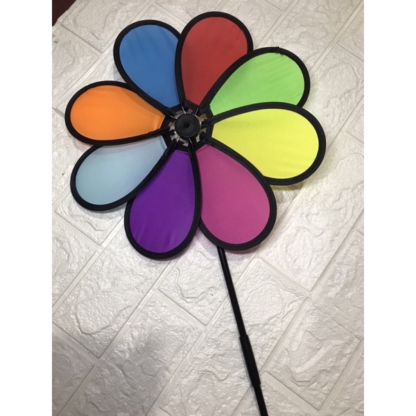 Chong chóng cầu vồng 30cm 8 cánh , Shop tặng kèm chong chóng nhỏ.