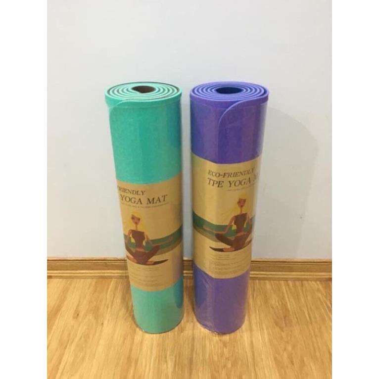 Thảm yoga 2 lớp 6mm, tập gym, thảm tập thể dục tại nhà cao cấp chống trơn trượt