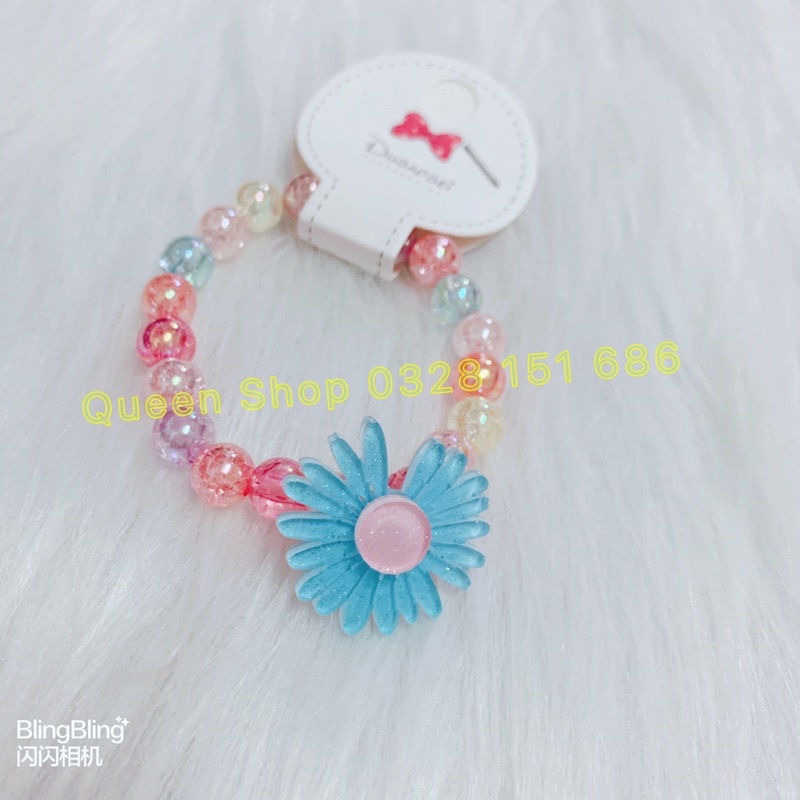 Vòng đeo tay chuỗi hạt nhiều màu sắc hình bông cúc siêu dễ thương cho bé