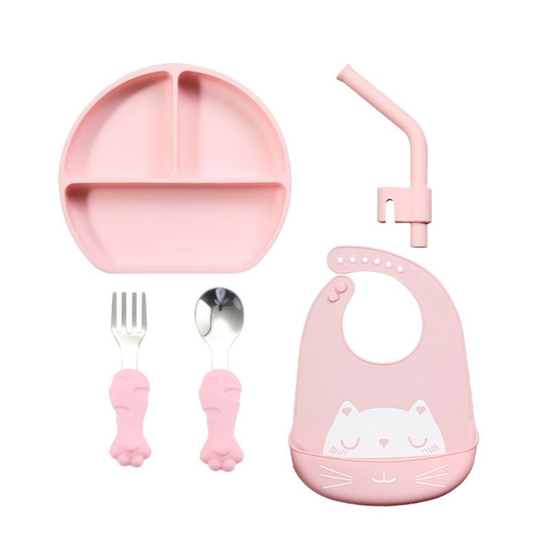 Bộ Tô Muỗng Ăn Silicone Nhiều Màu Sắc Dành Cho Trẻ Em