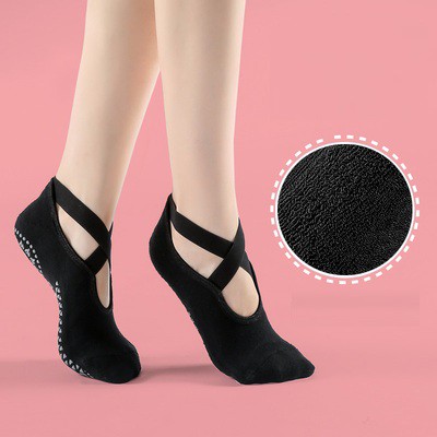 Tất tập Yoga, Aerobic, Múa Chống trơn trượt  quai chéo kín ngón Cao Cấp