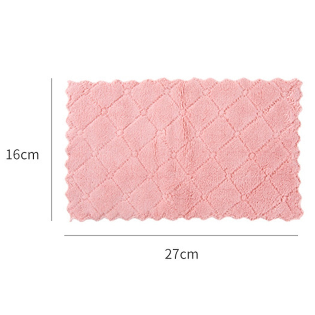 Khăn Lau Chén Dĩa Bằng Nhung San Hô Mềm Mại Thay Thế Tiện Dụng Cho Nhà Bếp