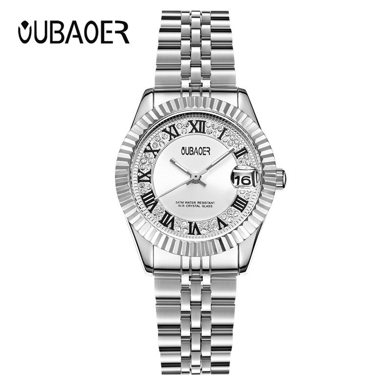 Đồng hồ Nữ OUBAOER LUXURY - Dây Demi siêu sang + Tặng Hộp & Pin | BigBuy360 - bigbuy360.vn