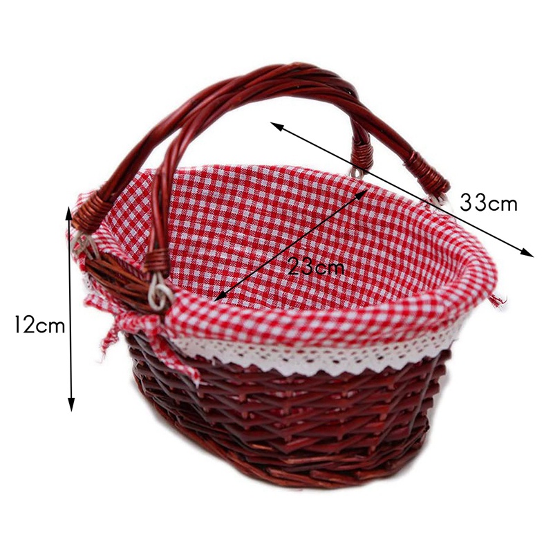 Giỏ Đan Mây Đựng Kẹo / Rượu Có Tay Cầm Tiện Dụng