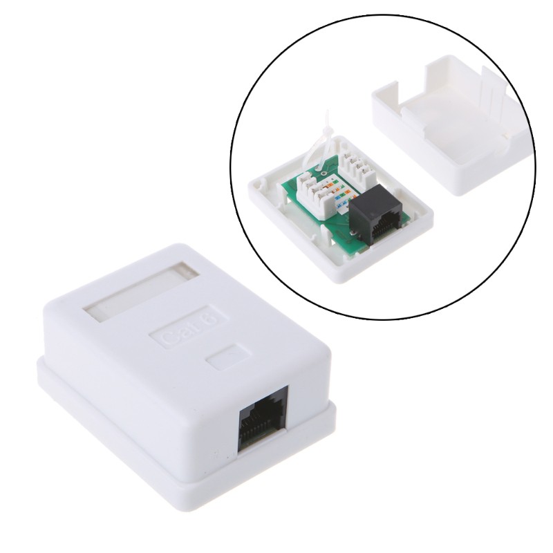 Hộp để bàn CAT6 RJ45 8P8C UTP 1 cổng