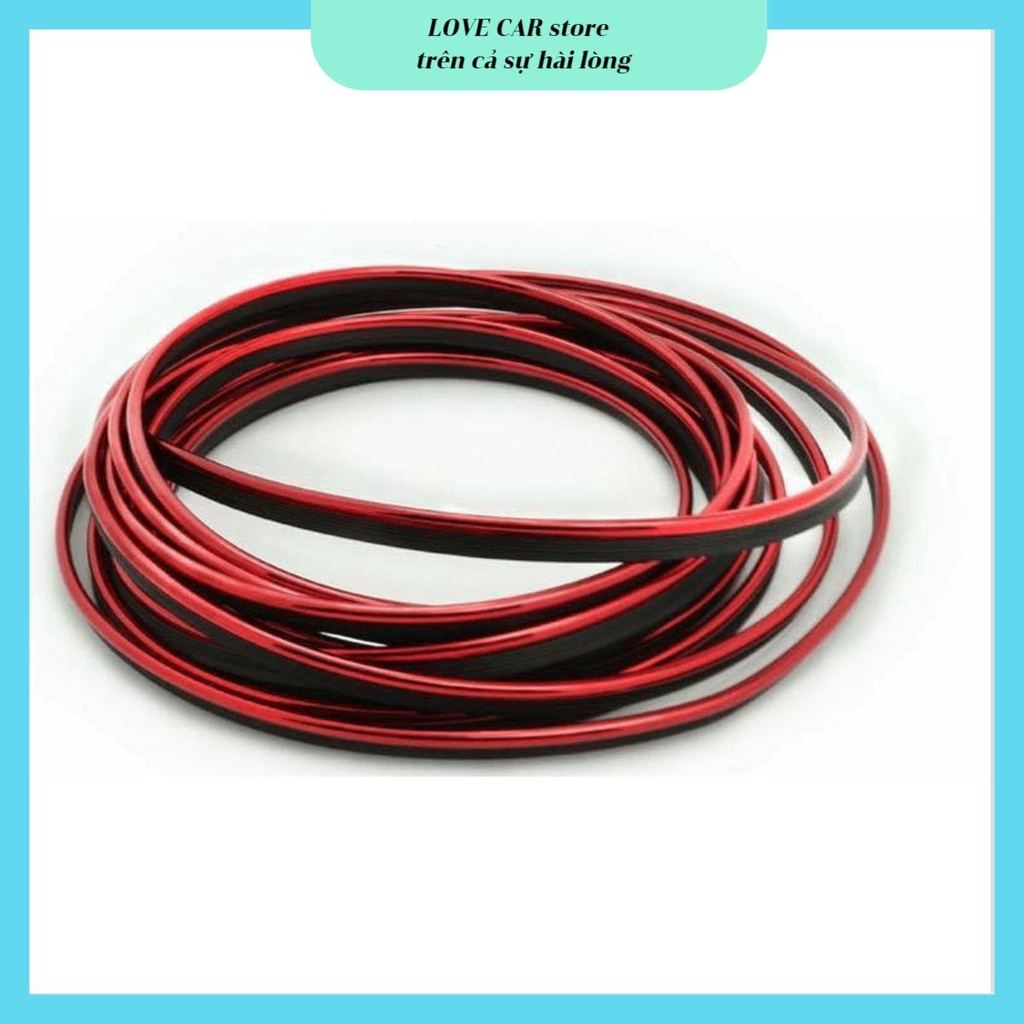 Chỉ Nẹp Viền Nội Thất Xe Hơi Màu Đỏ (Cuộn 5m)