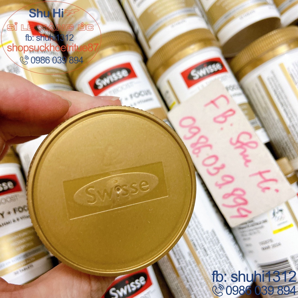 Viên uống bổ não, hỗ trợ cải thiện trí nhớ và sự tập trung swisse ultiboost memory focus 50 viên úc