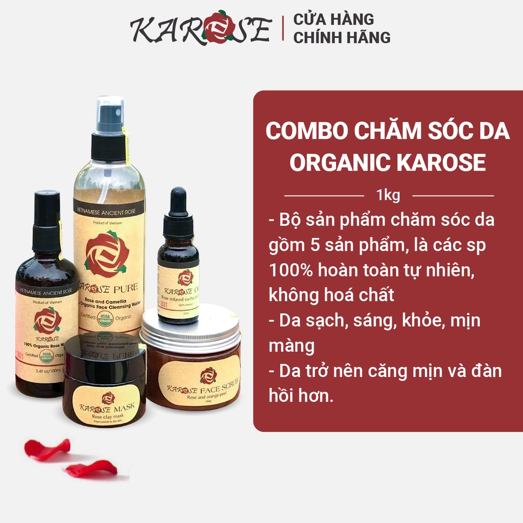 [Mã SKAMLTSM9 giảm 10% đơn 99K] (DATE MỚI NHẤT) BỘ CHĂM SÓC DA ORGANIC KAROSE