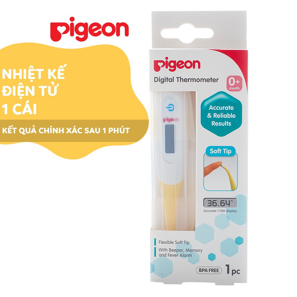 Nhiệt kế điện tử, cây đo nhiệt độ cho bé Pigeon Mama Baby VN