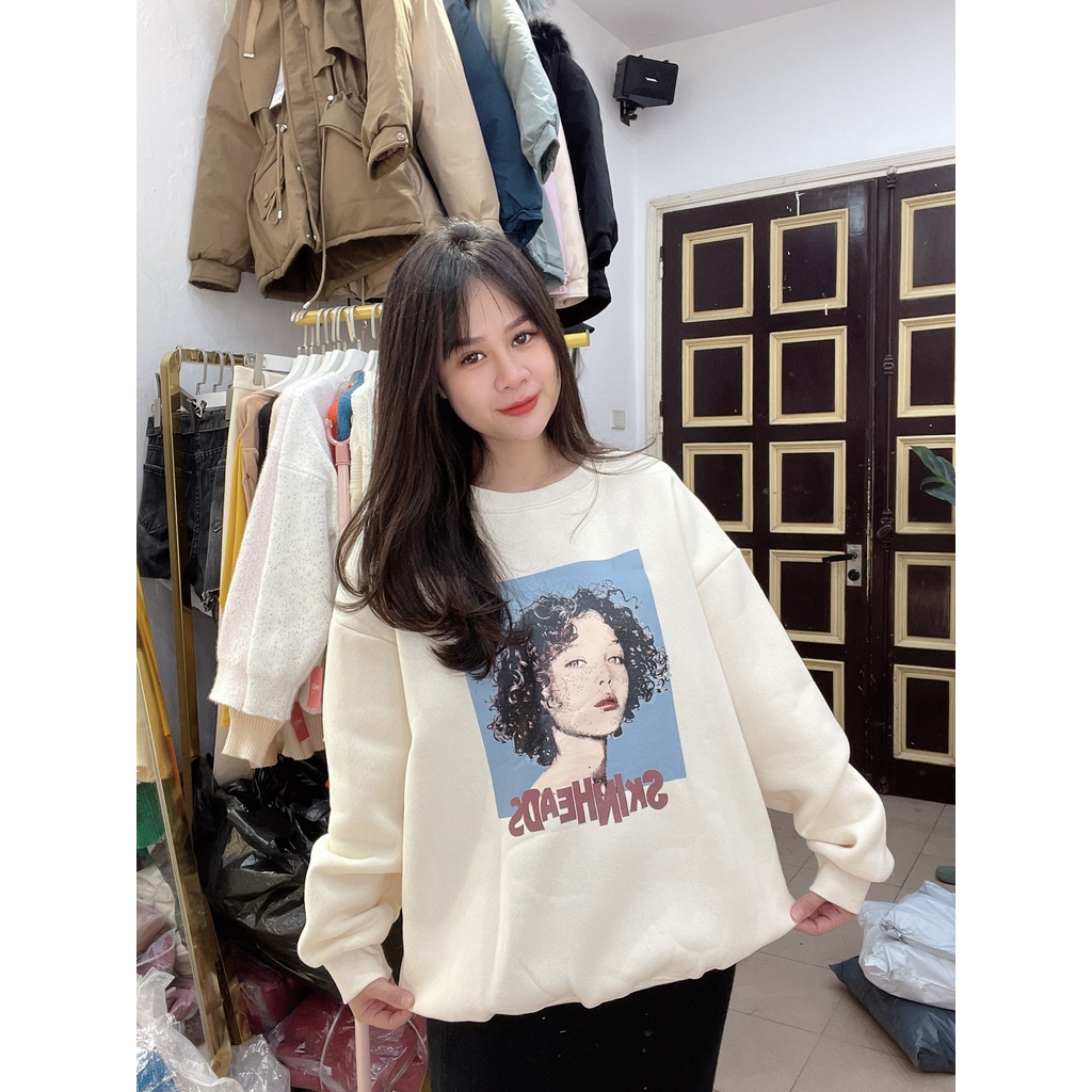 Áo nỉ bông in hình cô gái tóc xù 1534 IMES SHOP